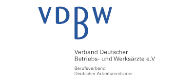 Logo der 'ErgoMed Praktische Arbeitsmedizin' und darunter der Slogan 'BETRIEBSSICHERHEIT – BETRIEBLICHES GESUNDHEITSMANAGEMENT'.